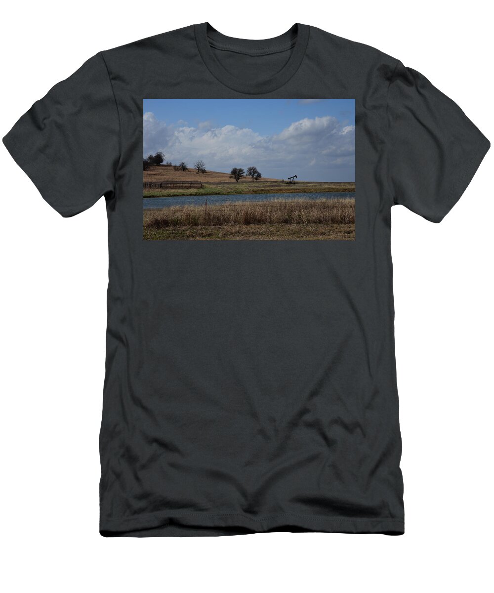 Oil Well T-Shirt featuring the photograph Oklahoma Still Life by Jolynn Reed