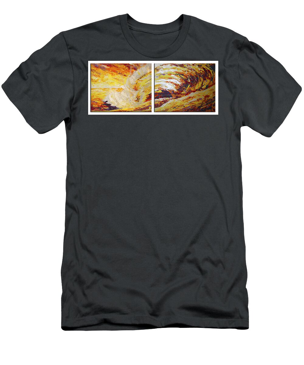 Ola Painting T-Shirt featuring the painting Ola Del Sol by William Love