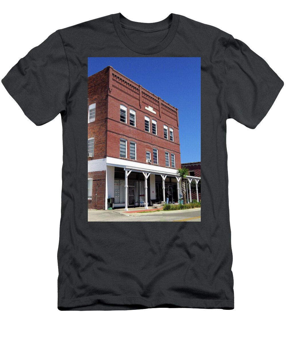 Building T-Shirt featuring the photograph Old Arcadia Building by Rosalie Scanlon