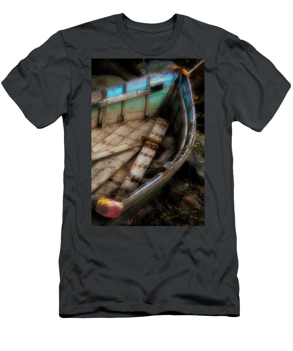 Boat T-Shirt featuring the photograph Old Boat 2 Stonington Maine by David Smith