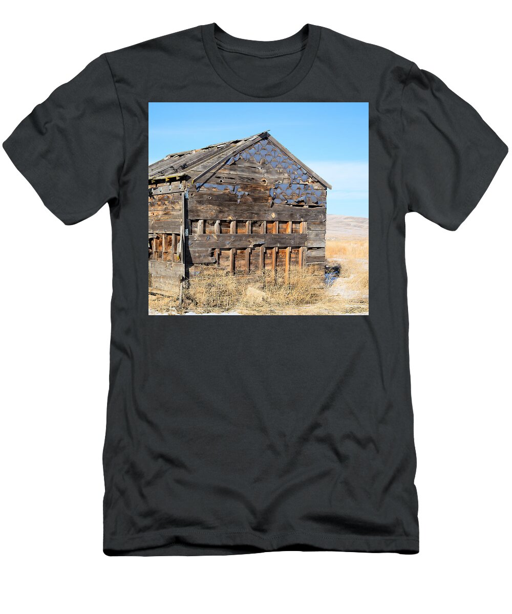 Cabin T-Shirt featuring the photograph Old Cabin in the desert by Dart Humeston