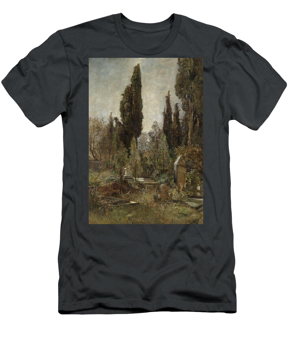 Marie Egner T-Shirt featuring the painting Old Cemetery by Marie Egner