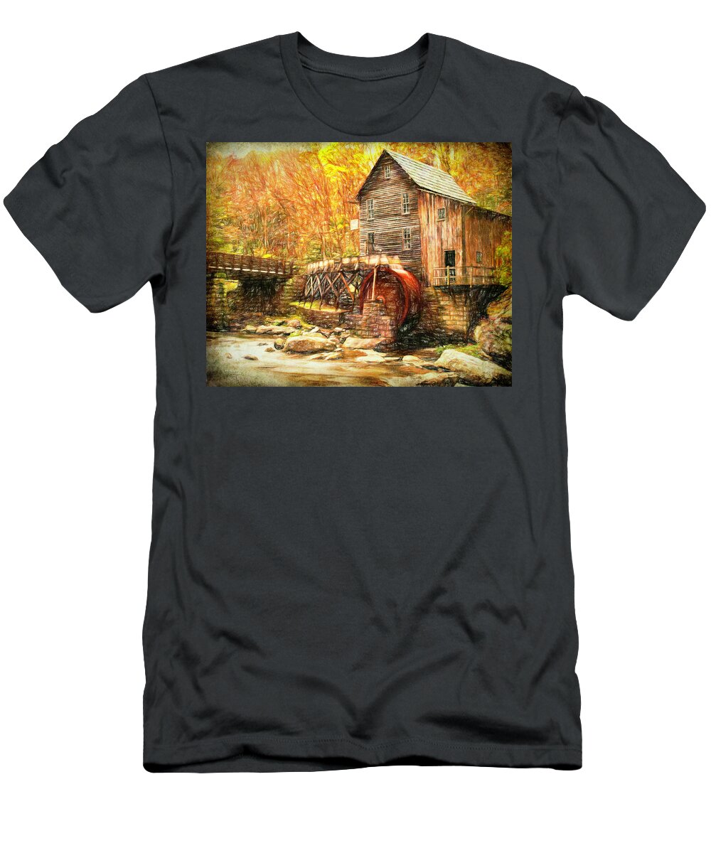 Grist Mill T-Shirt featuring the photograph Old Grist Mill by Mark Allen