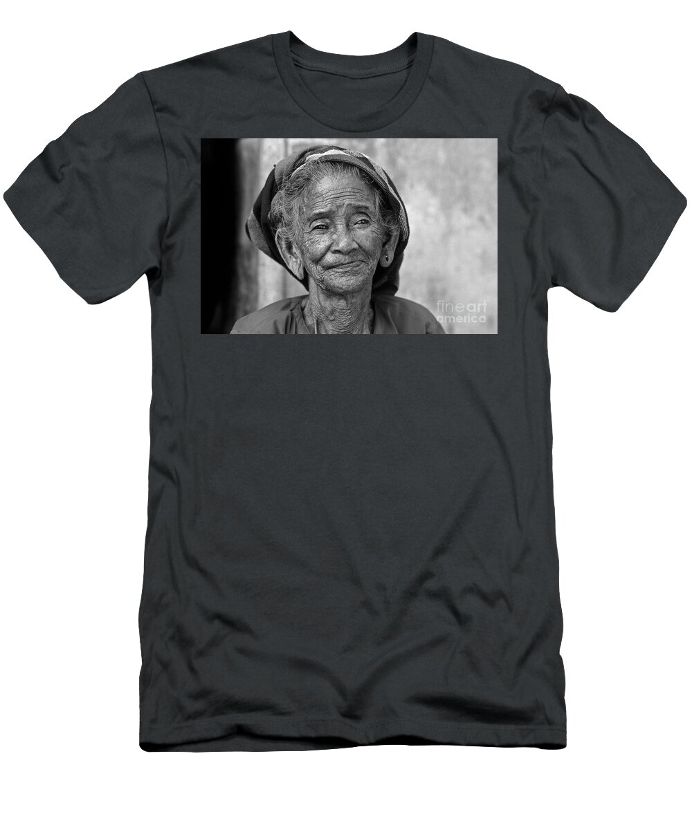 Old Vietnamese Woman T-Shirt featuring the photograph Old Vietnamese Woman by Silva Wischeropp