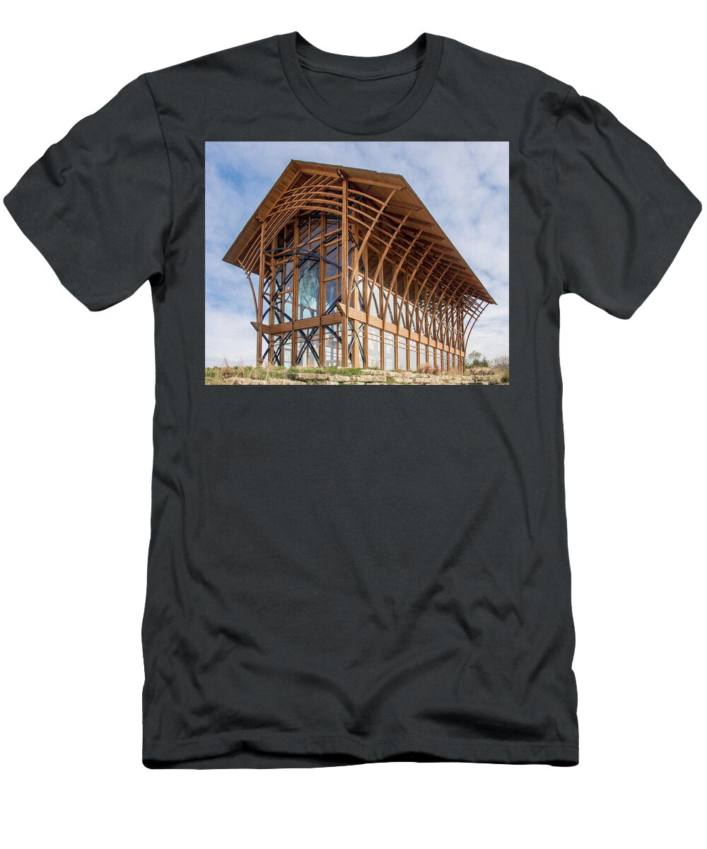 Omaha T-Shirt featuring the photograph Omaha Holy Family Shrine 3 by Tim Kathka