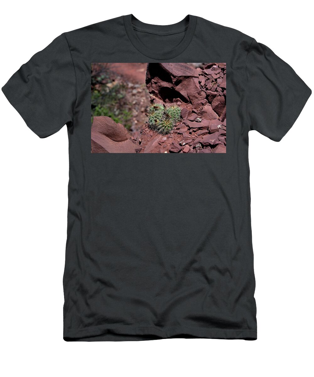 Cactus T-Shirt featuring the photograph On the Edge by Chris Giese