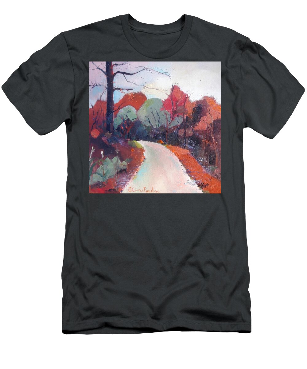 Road T-Shirt featuring the painting On the Fenioux ' Trek by Kim PARDON