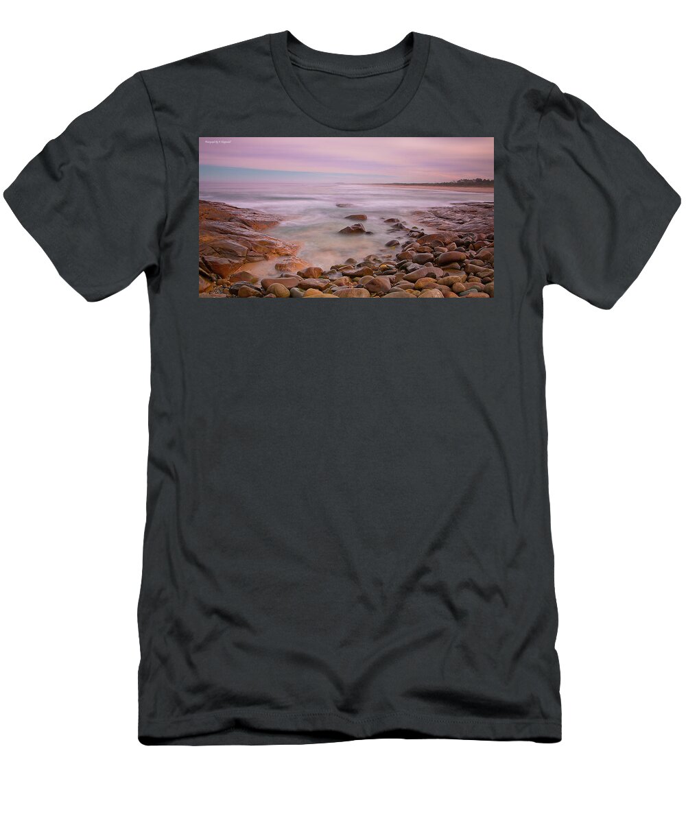 Crowdy Head Australia T-Shirt featuring the photograph On the rocks 000014 by Kevin Chippindall