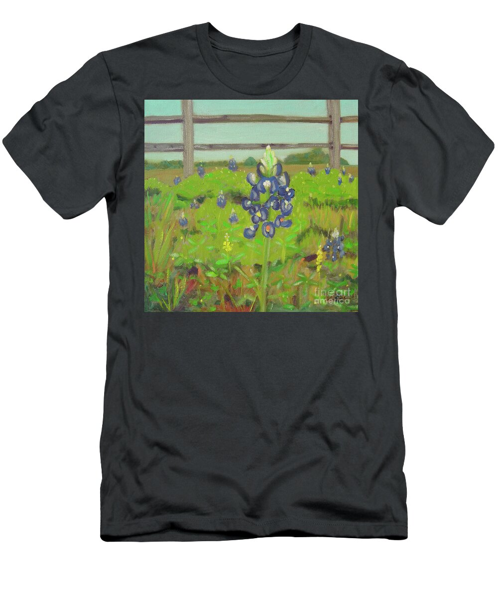 Bluebonnet T-Shirt featuring the painting One in a Crowd by Lilibeth Andre