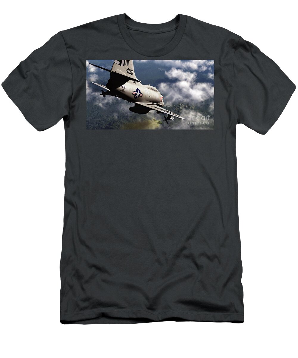 Aviation T-Shirt featuring the digital art Operation Commando Hunt by Richard Rizzo