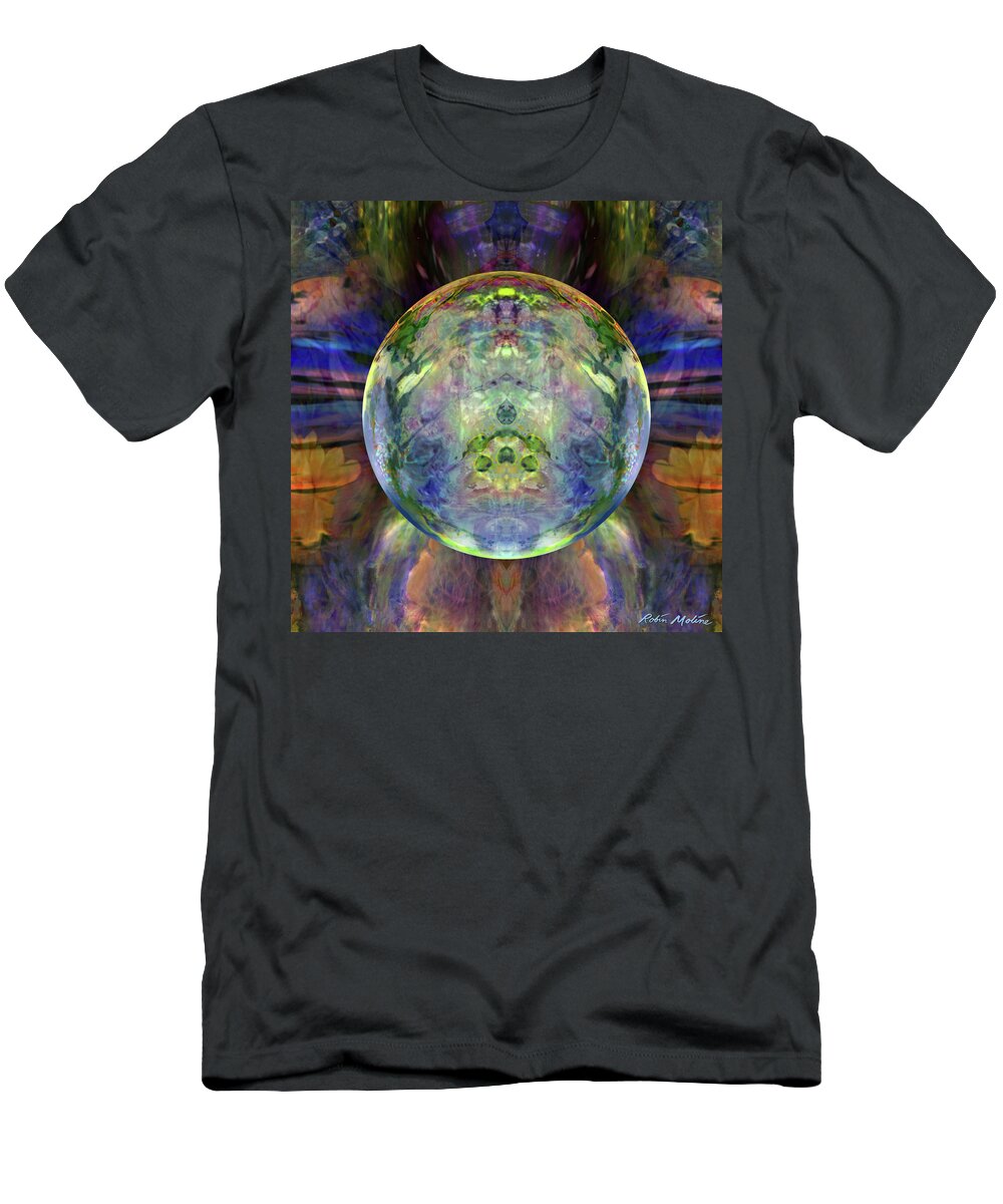Symmetry T-Shirt featuring the digital art Orbital Symmetry by Robin Moline