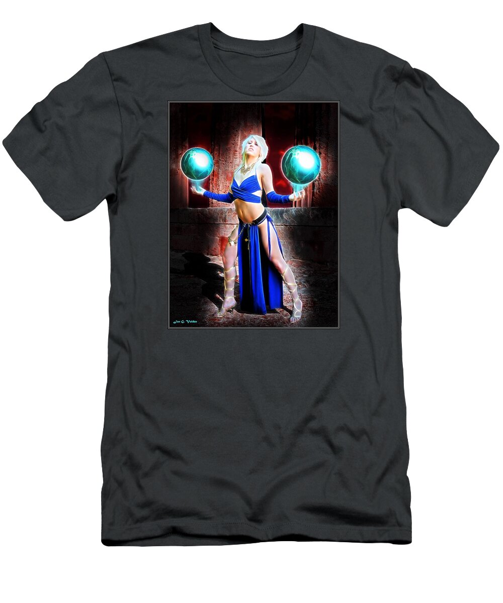 Fantasy T-Shirt featuring the painting Orbs Of Power by Jon Volden