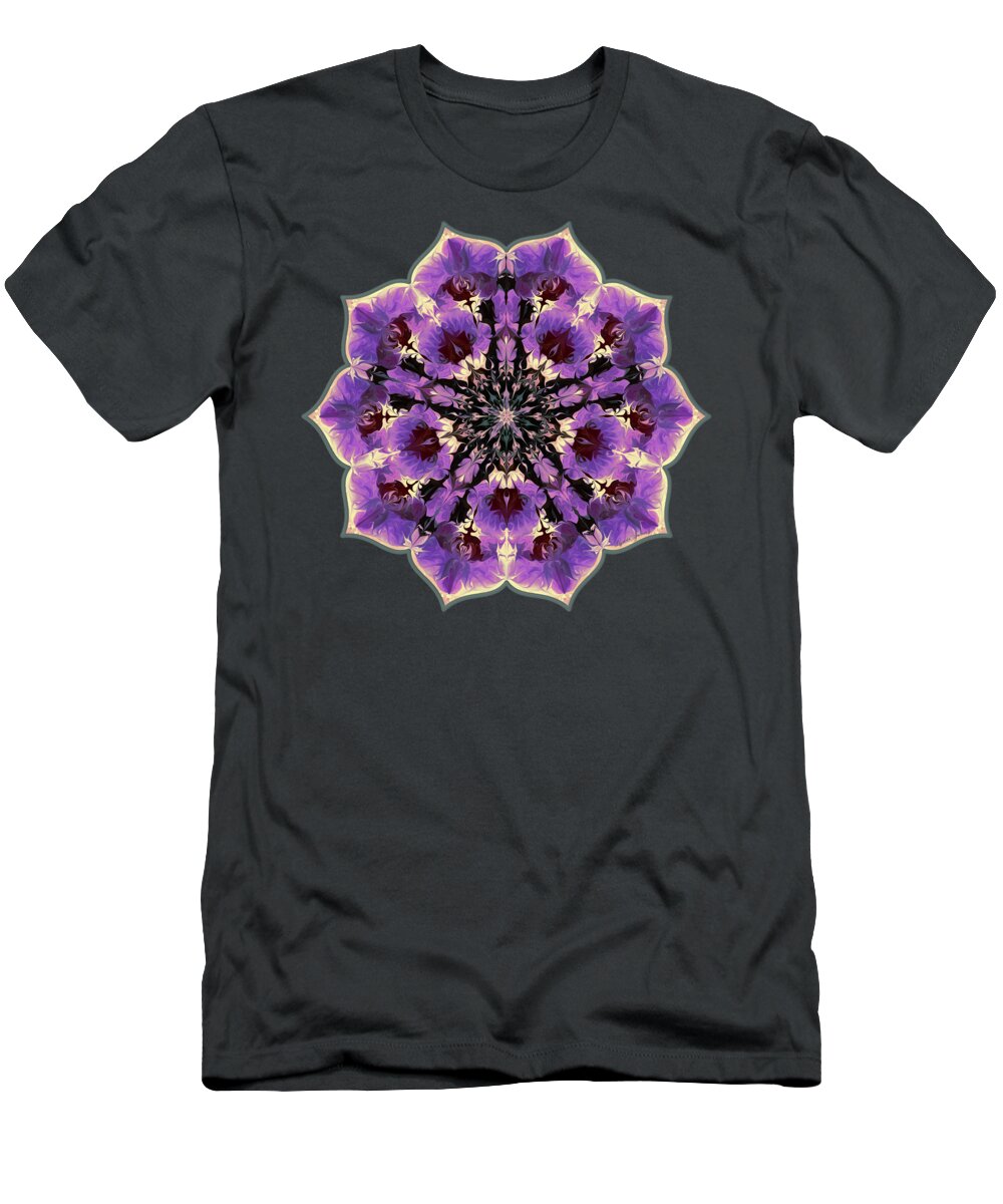 Mandala T-Shirt featuring the digital art Orchid Lotus by Lynde Young