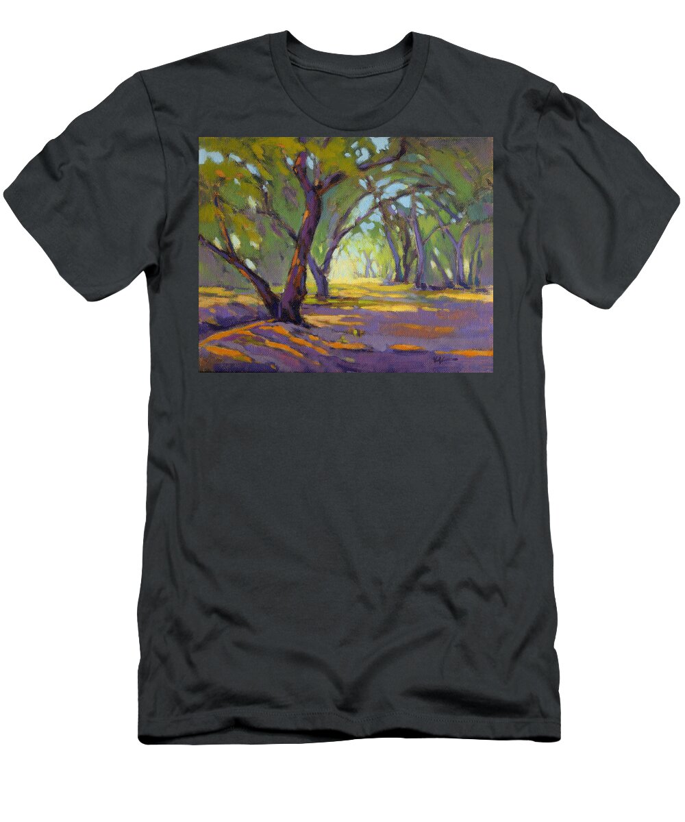 Trees T-Shirt featuring the painting Our Secret Place 4 by Konnie Kim