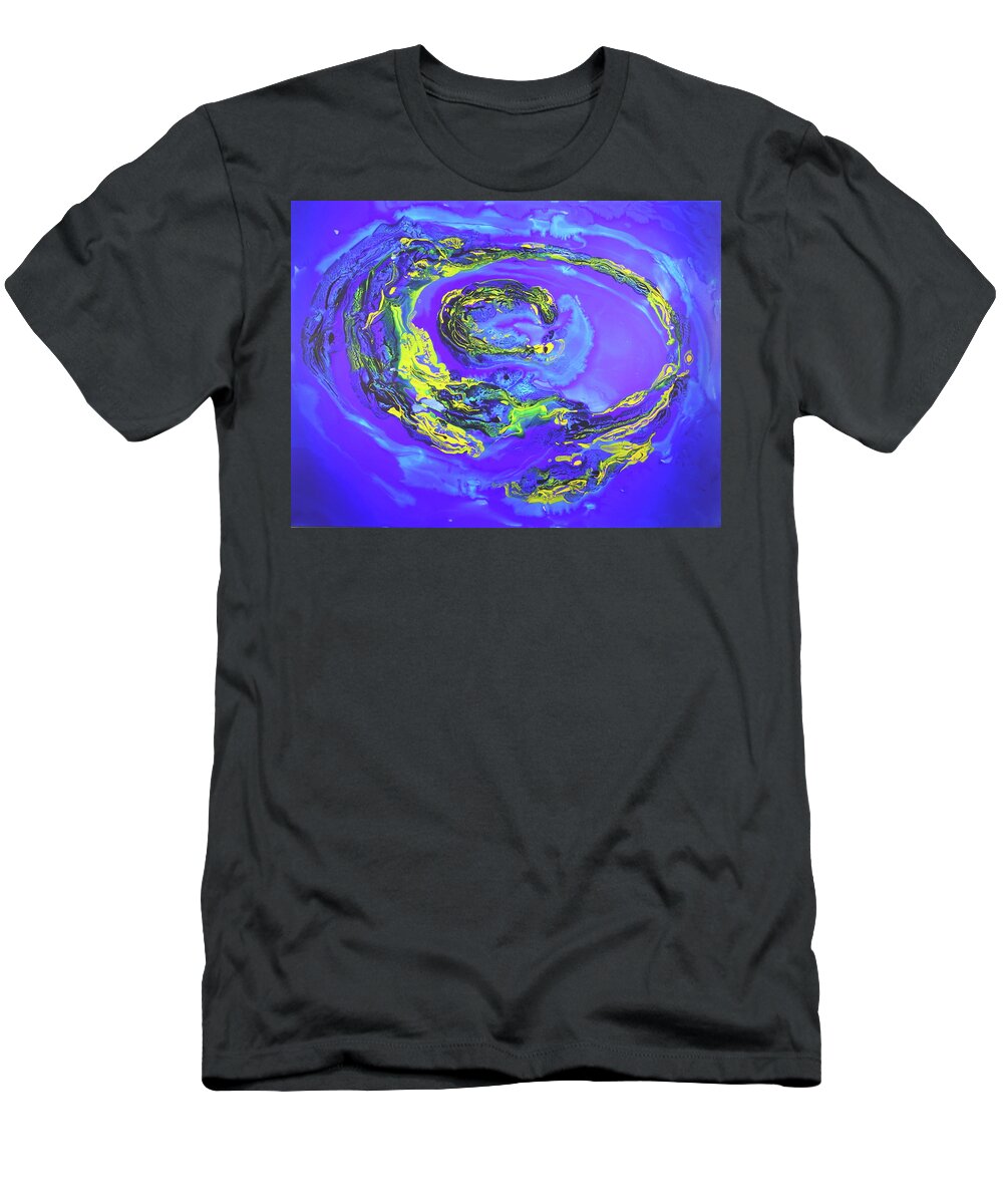 Earthscapes T-Shirt featuring the painting Out Of the Blue 2 by Madeleine Arnett