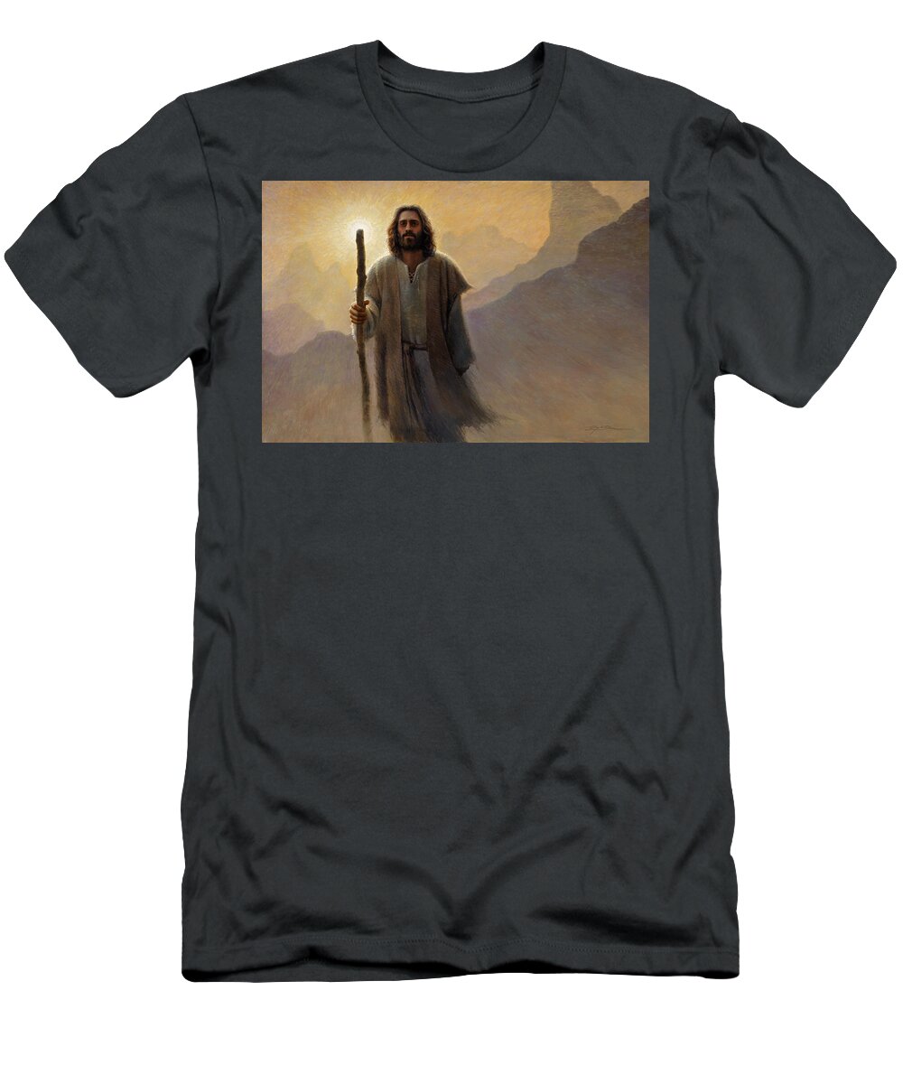 Jesus T-Shirt featuring the painting Out of the Wilderness by Greg Olsen