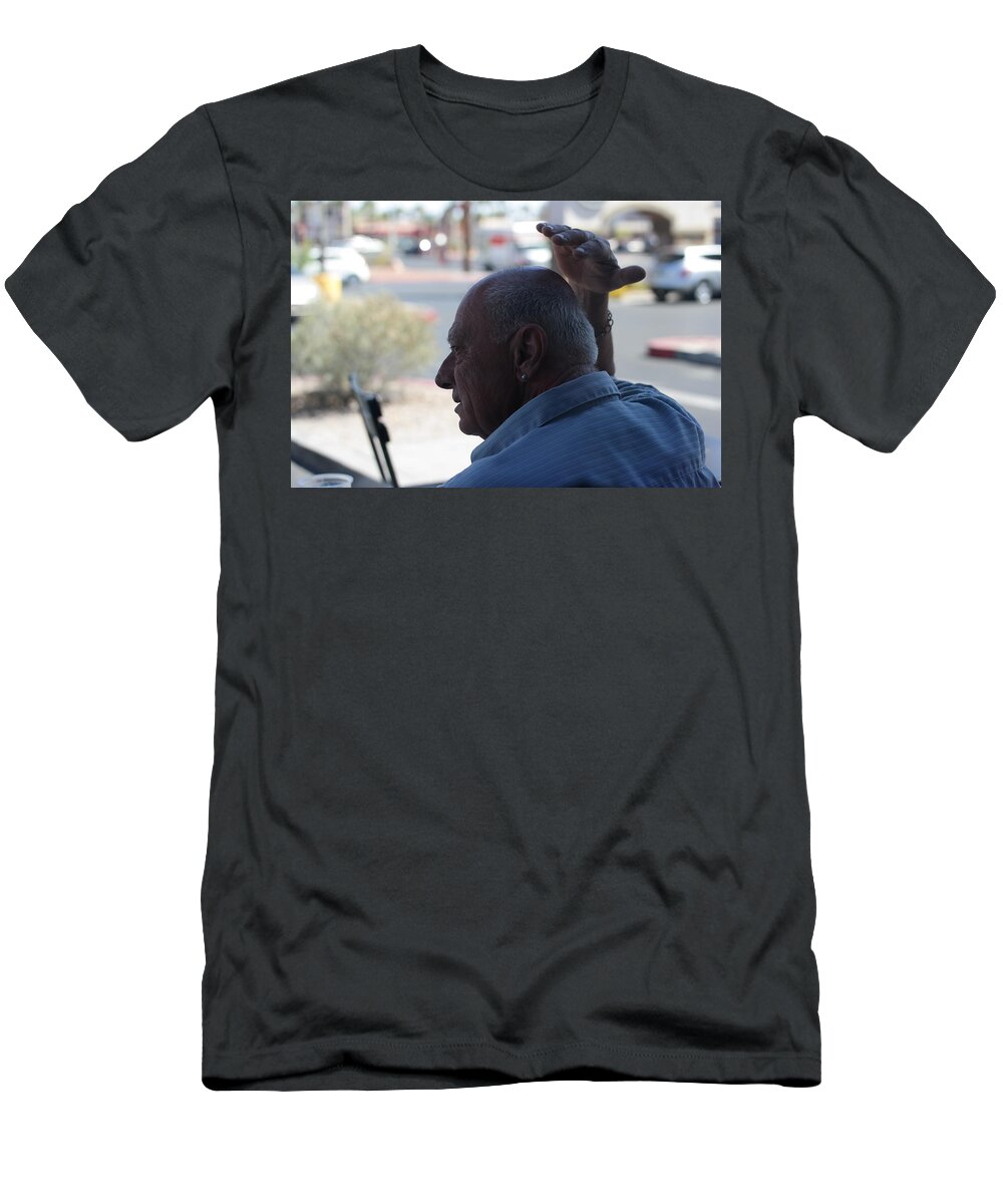  T-Shirt featuring the photograph Outside the Cafe by Carl Wilkerson