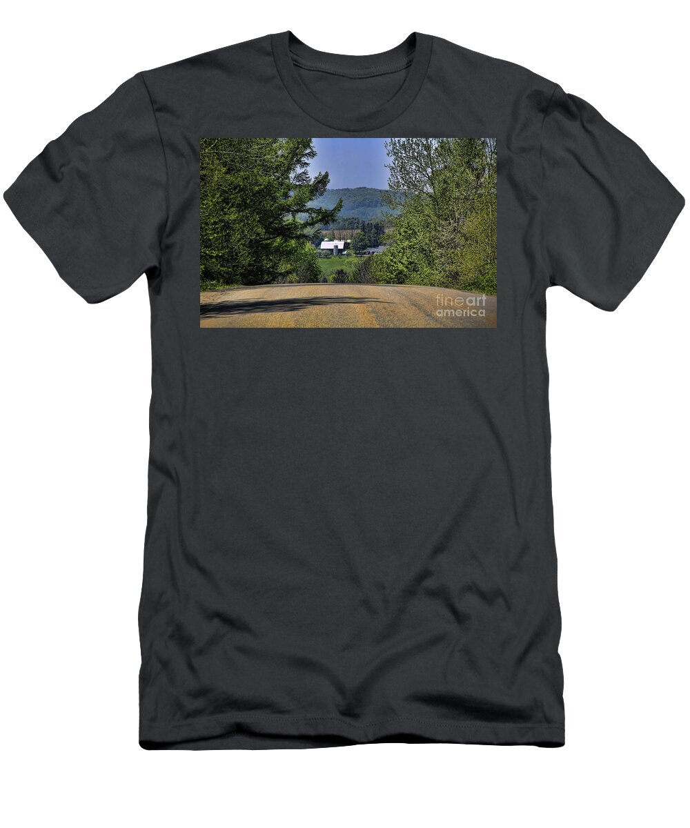 Over The Hill T-Shirt featuring the photograph Over the hill by Jim Lepard