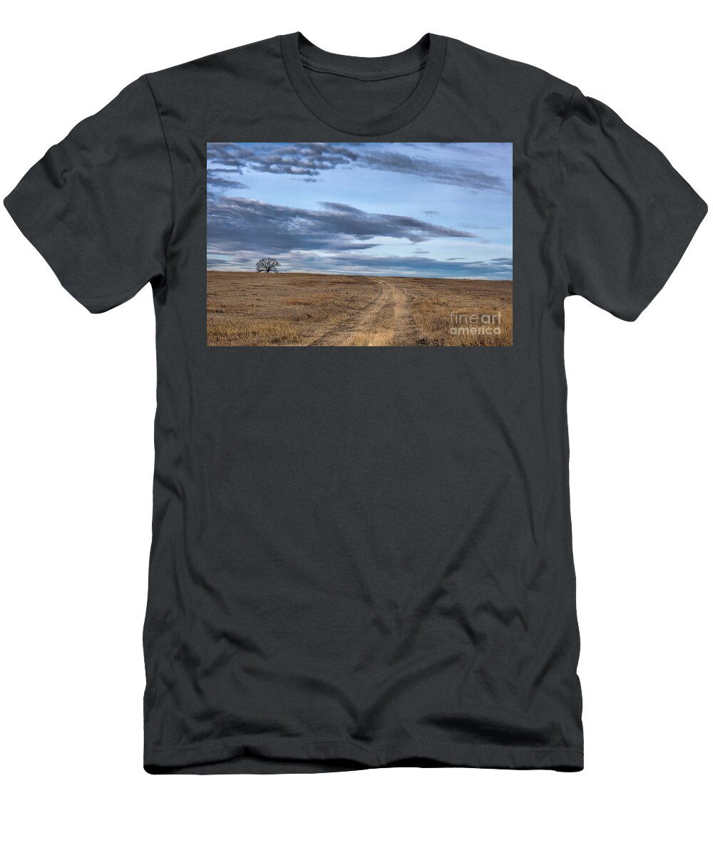 Lone Tree Landscape T-Shirt featuring the photograph Over Yonder by Jim Garrison