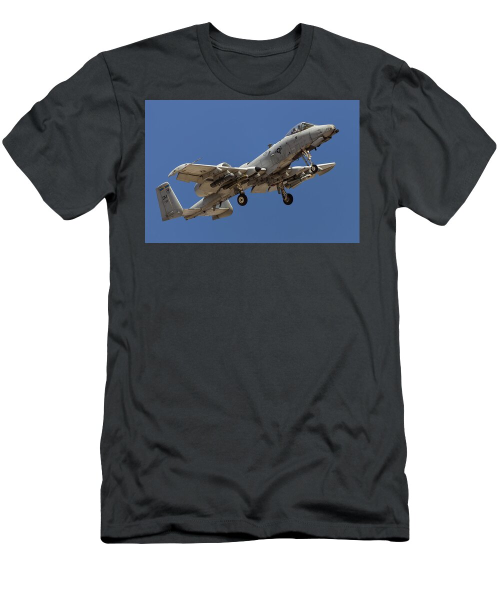 A-10 T-Shirt featuring the photograph Overhead Hog by Jay Beckman