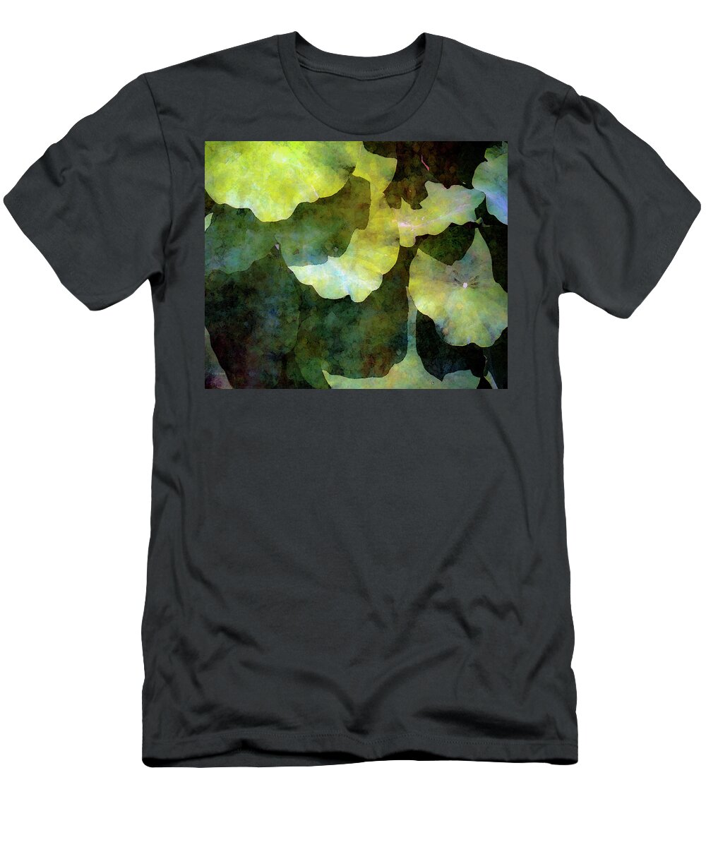 Overlapping T-Shirt featuring the photograph Overlapping Lotus Leaves 2958 IDP_2 by Steven Ward