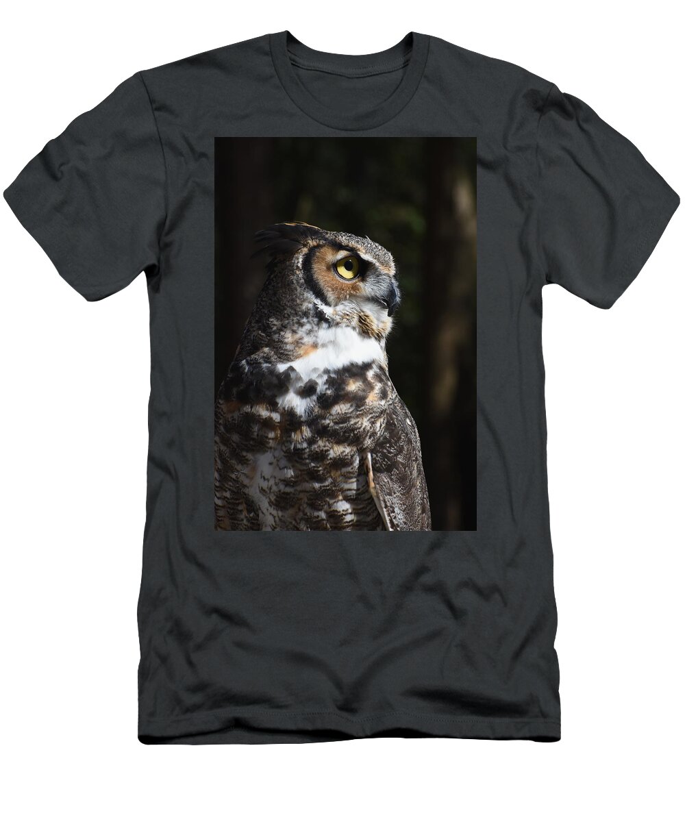 Great Horned Owl T-Shirt featuring the photograph Owl 411 by Joyce StJames