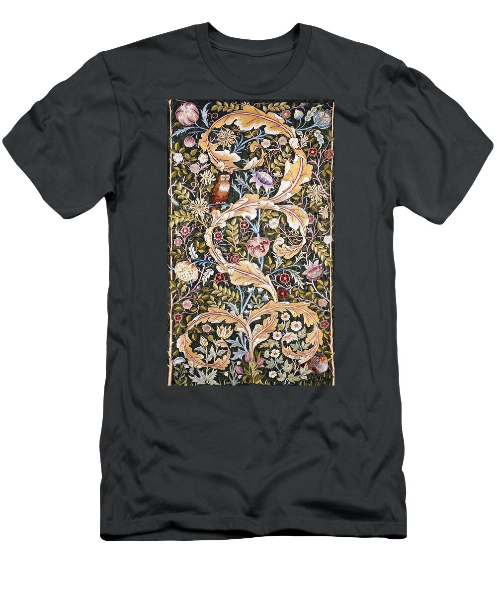 William Morris T-Shirt featuring the painting Owl by William Morris