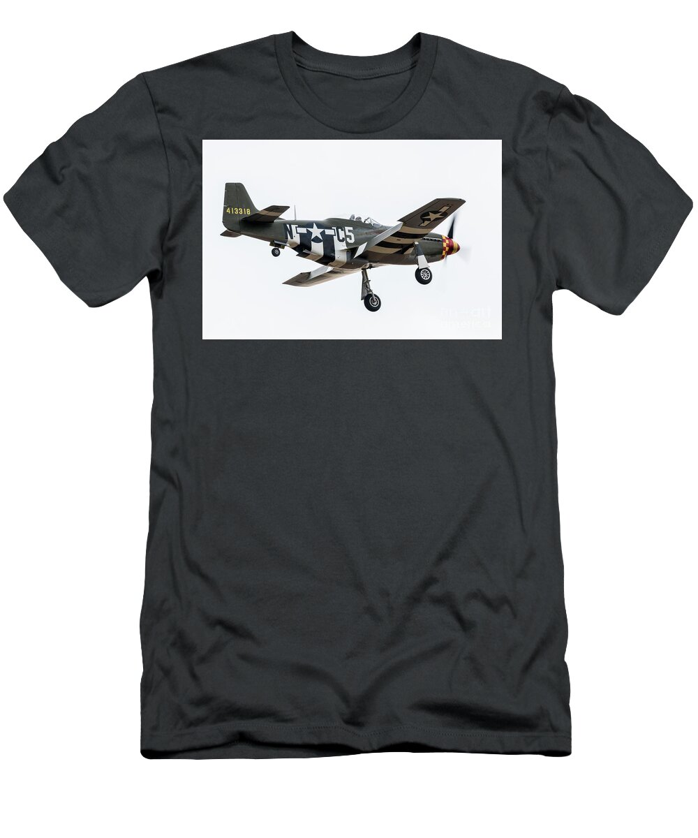 P51 T-Shirt featuring the digital art P-51 Mustang - Frensi by Airpower Art