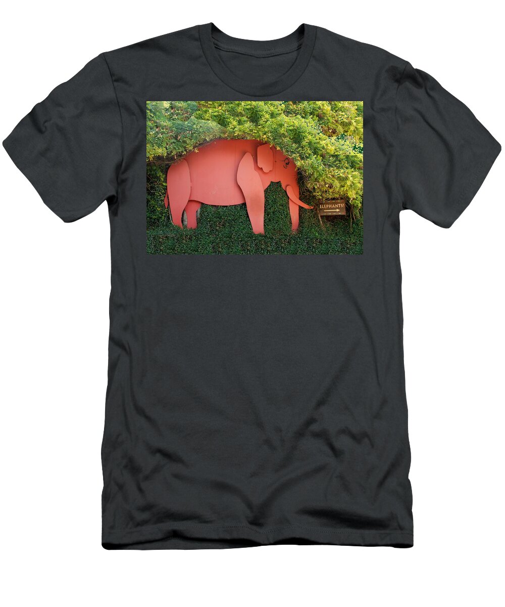Gameday T-Shirt featuring the photograph Pachyderm Sign by Kenny Glover