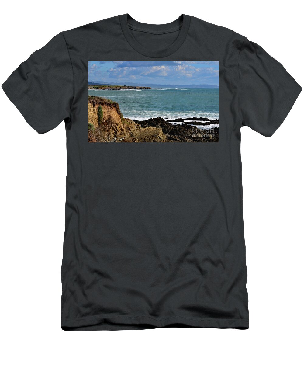 Pacific Ocean T-Shirt featuring the photograph Pacific Coast View at Low Tide by Debby Pueschel