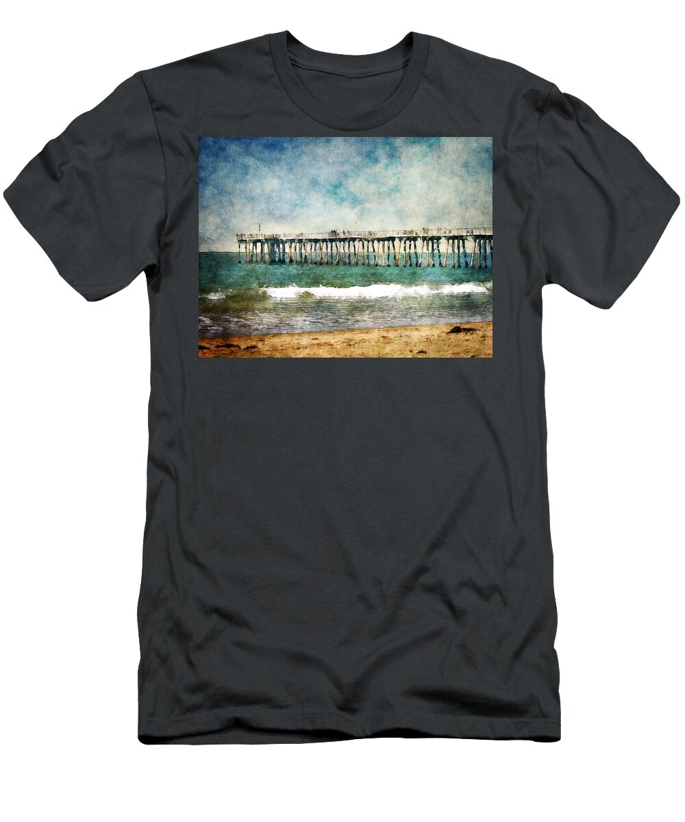 Pier T-Shirt featuring the photograph Pacific Ocean Pier by Phil Perkins