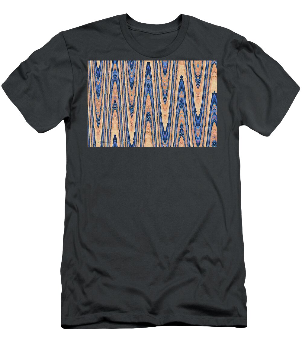 Pacific Ocean Waves Abstract T-Shirt featuring the digital art Pacific Ocean Waves Abstract by Tom Janca