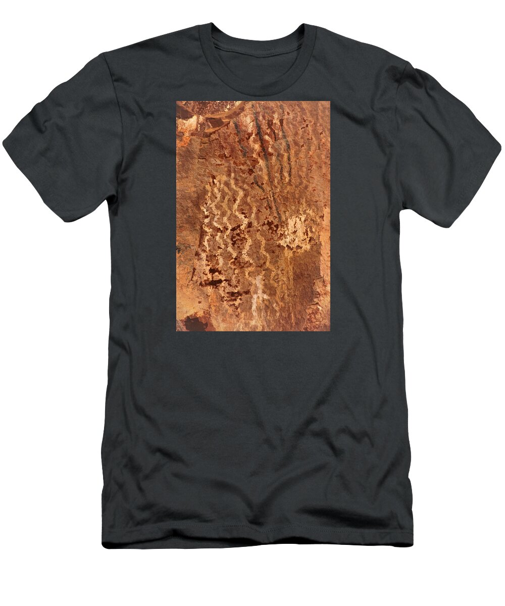 Archaic T-Shirt featuring the photograph Palatki Pictographs3 Pnt by Theo O'Connor
