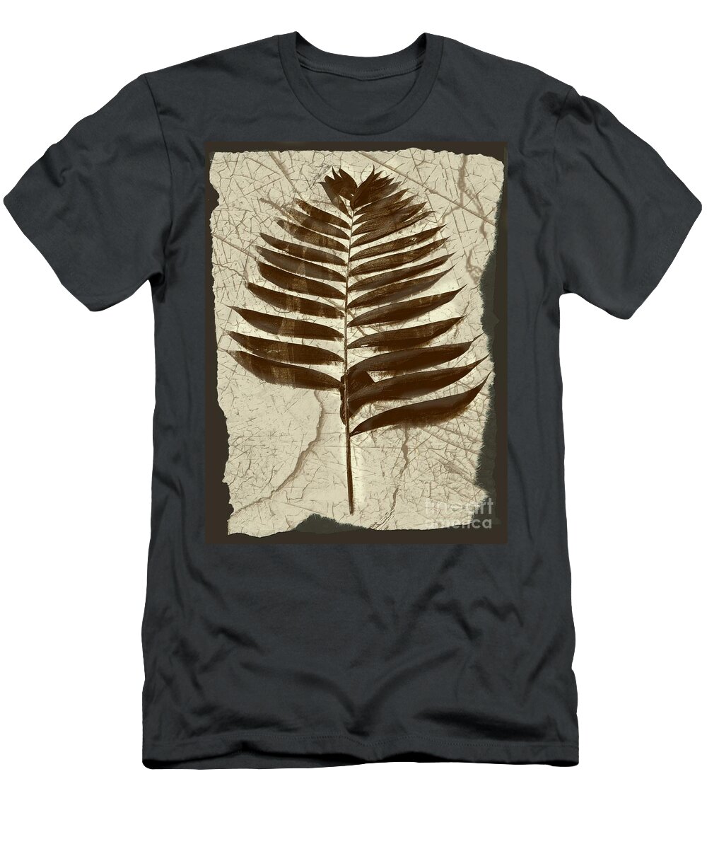 Photograph T-Shirt featuring the digital art Palm Fossil Sandstone by Delynn Addams