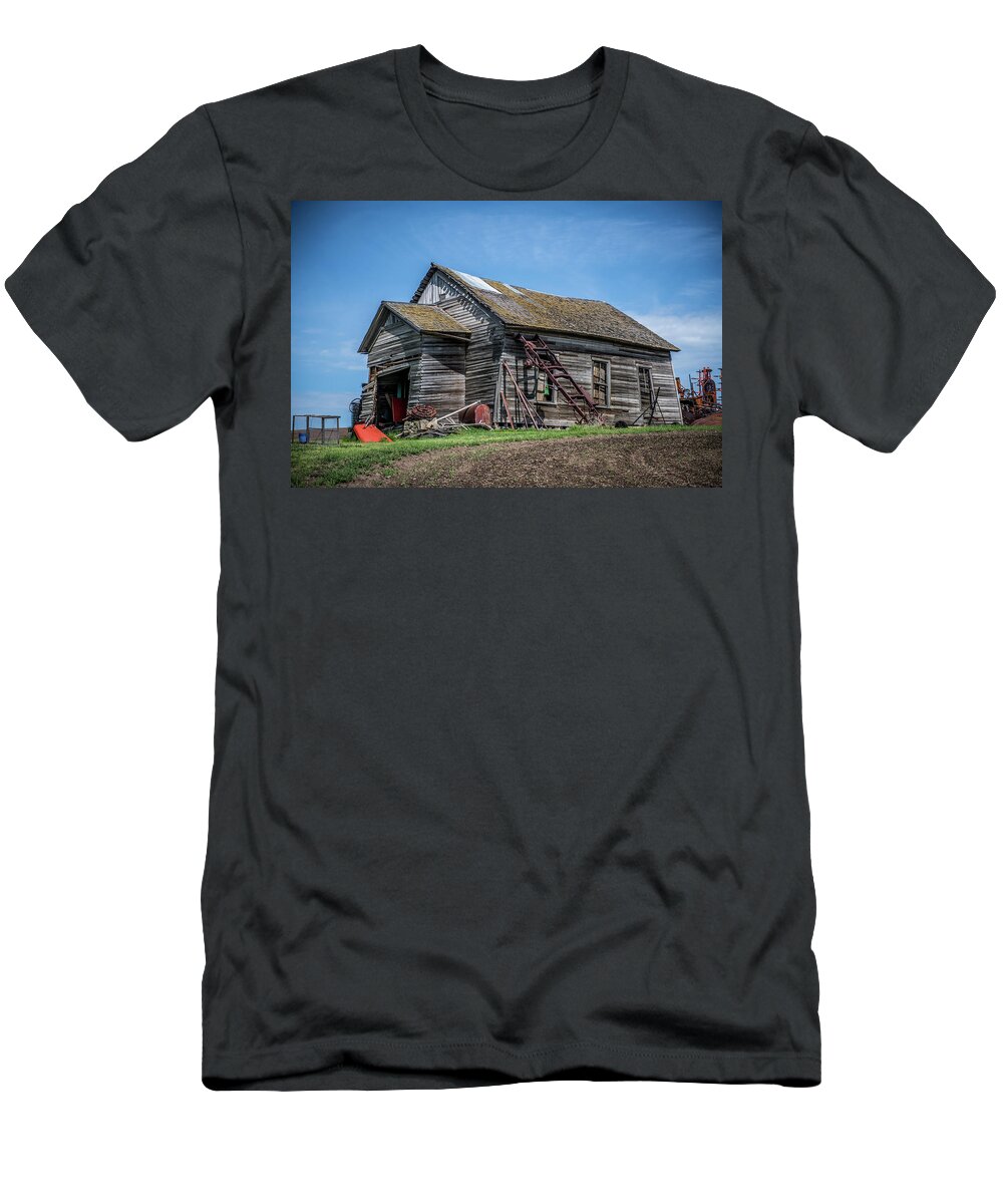 Palouse T-Shirt featuring the photograph Palouse School House by Paul Freidlund