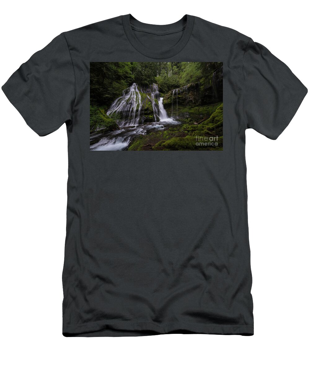 Cascades T-Shirt featuring the photograph Panther Creek Falls Wide by Mike Reid
