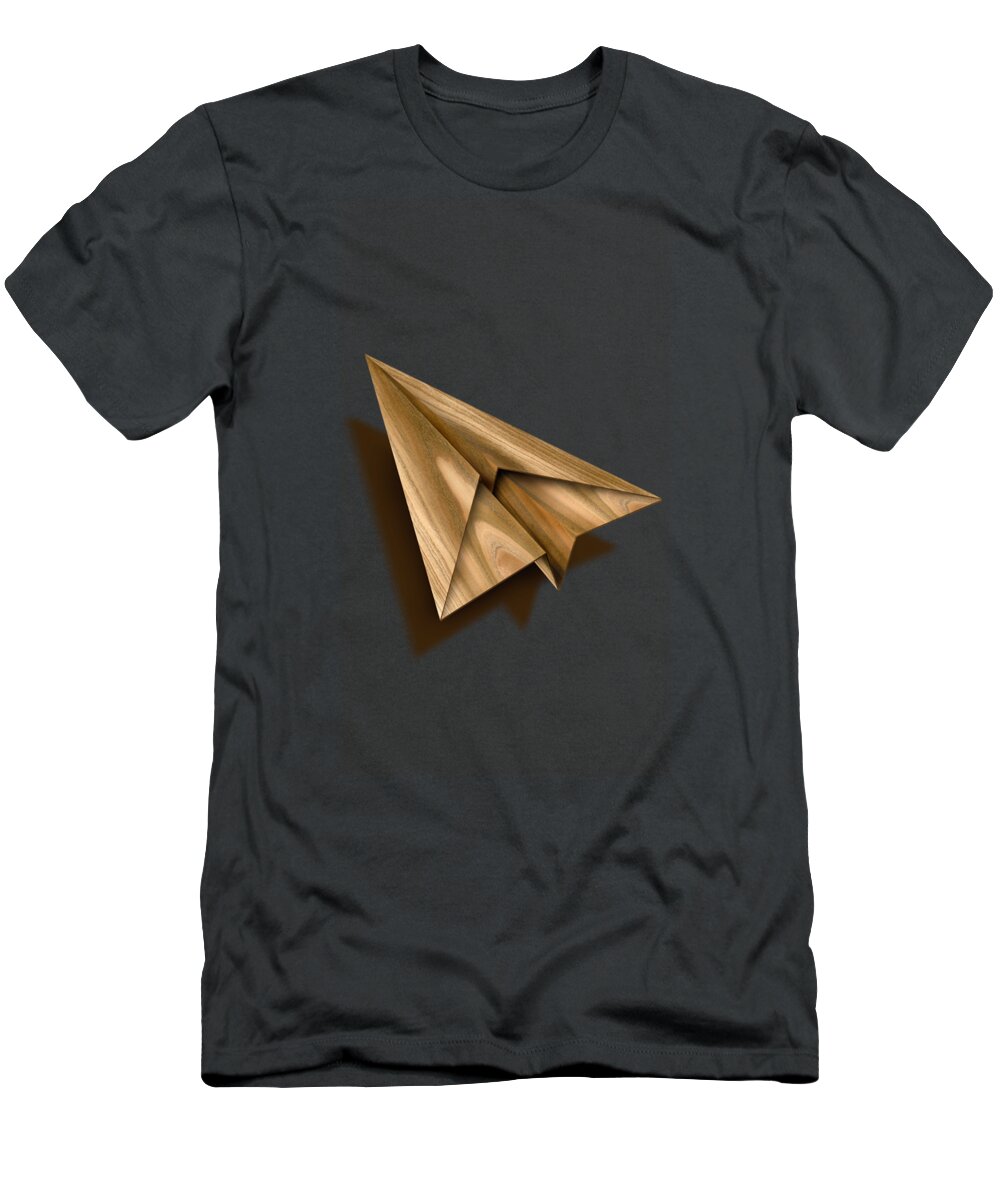 Aircraft T-Shirt featuring the photograph Paper Airplanes of Wood 1 by YoPedro