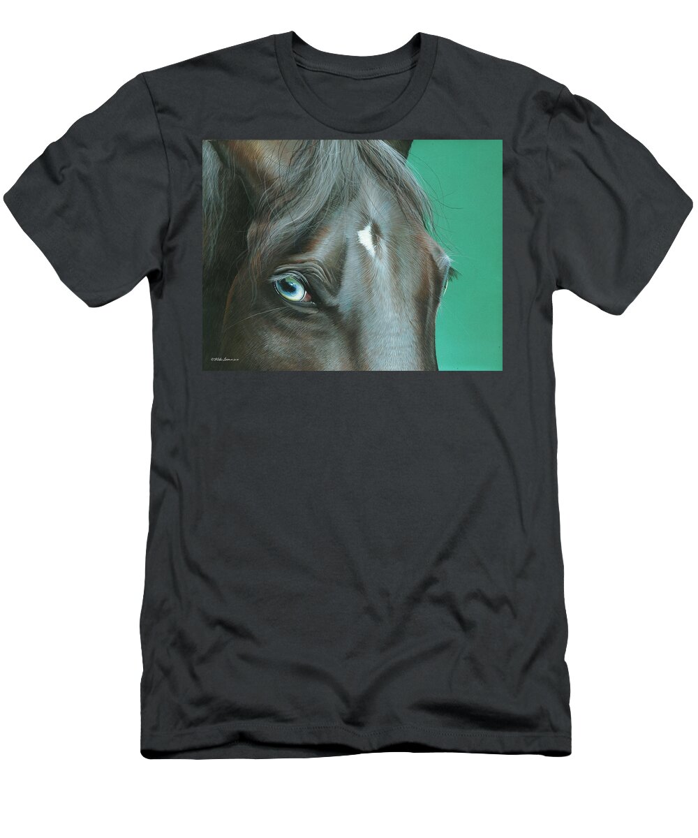 Horse T-Shirt featuring the painting Pappy by Mike Brown