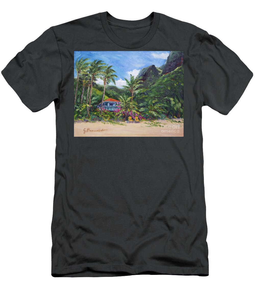 oil Panting T-Shirt featuring the painting Paradise Found by Jennifer Beaudet