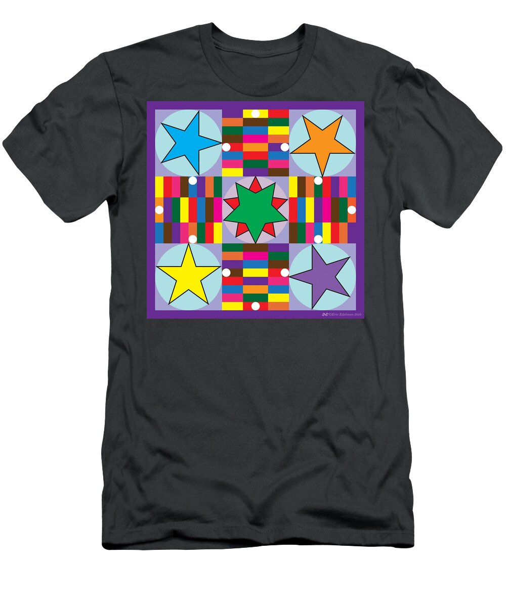 Board Games T-Shirt featuring the digital art Parcheesi Board by Eric Edelman