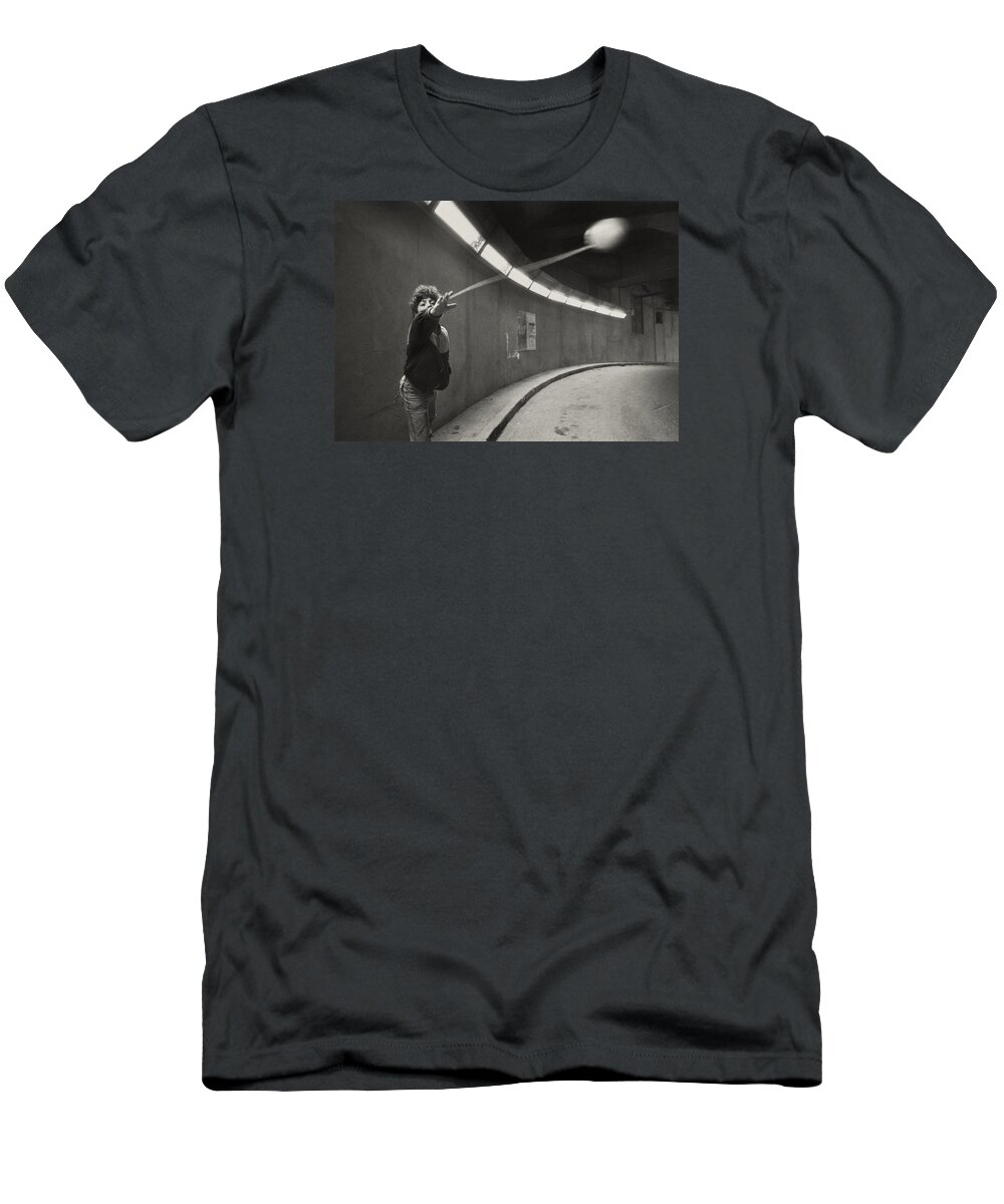 Photography T-Shirt featuring the photograph Paris underground yoyo by Philippe Taka