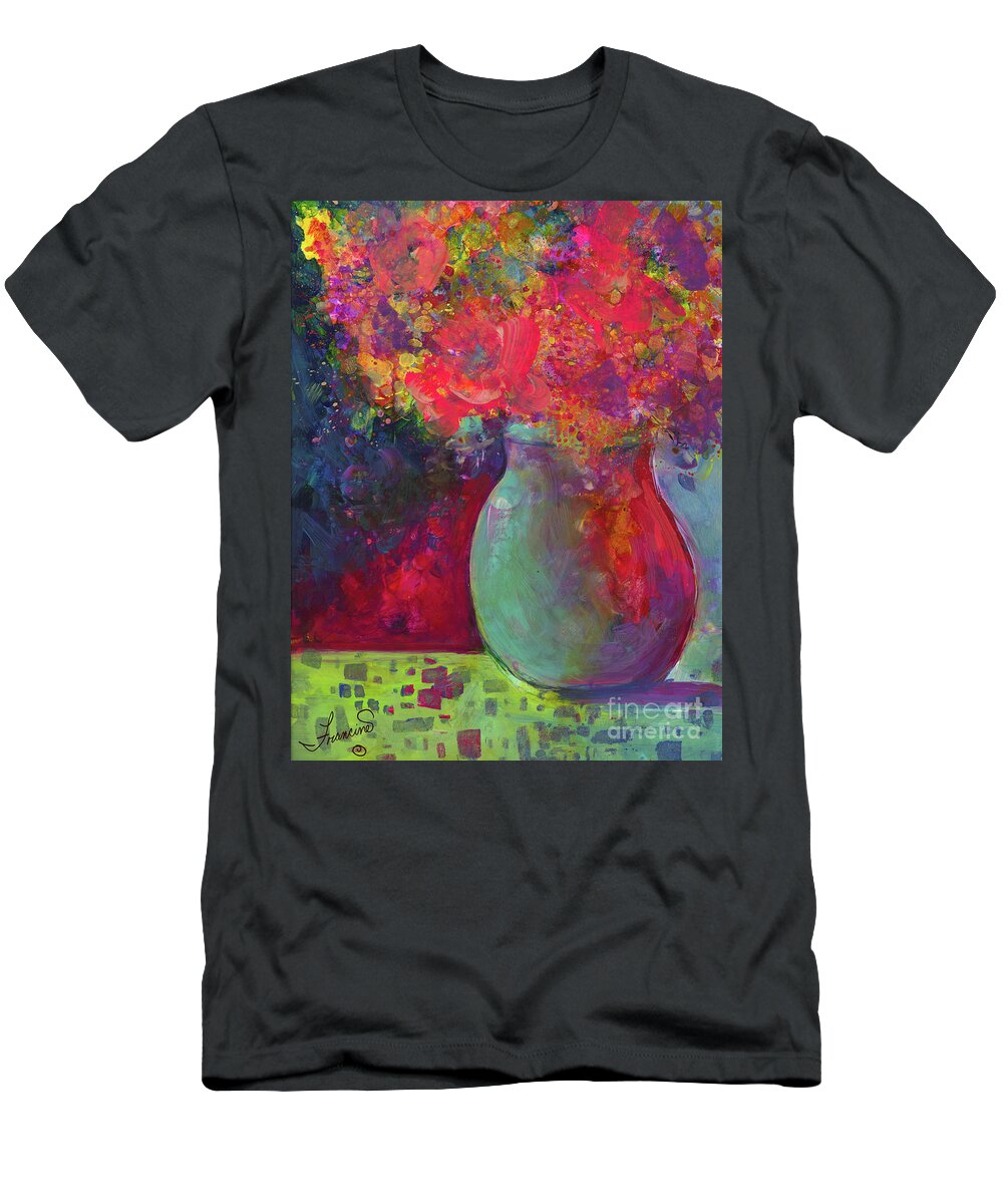  Alcohol Inks T-Shirt featuring the mixed media Party Mix by Francine Dufour Jones