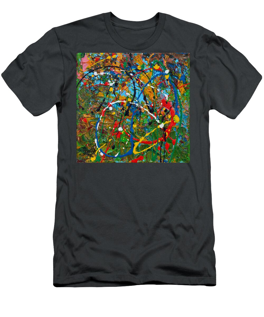 Modern T-Shirt featuring the painting Passionate Moments by Donna Blackhall