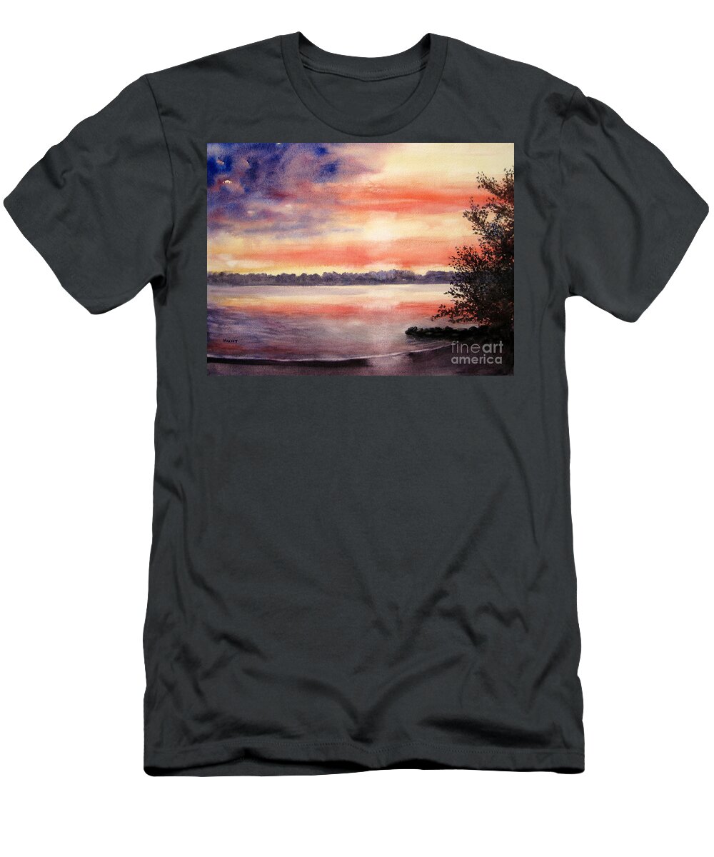 Tega Cay T-Shirt featuring the painting Patriotic Windjammer Sky by Shirley Braithwaite Hunt