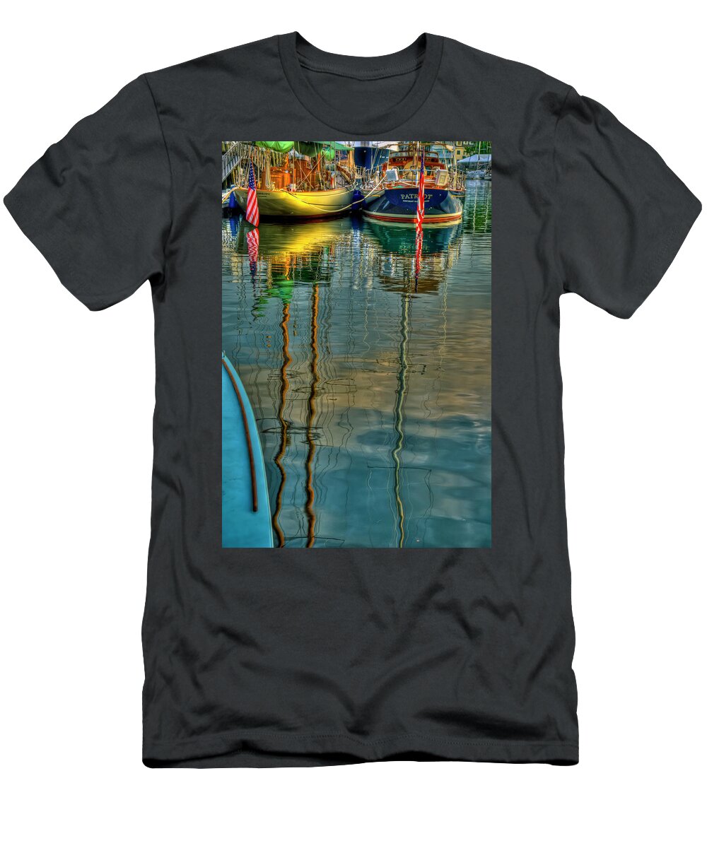 Boats T-Shirt featuring the photograph Patroits Pride by Jeff Cooper