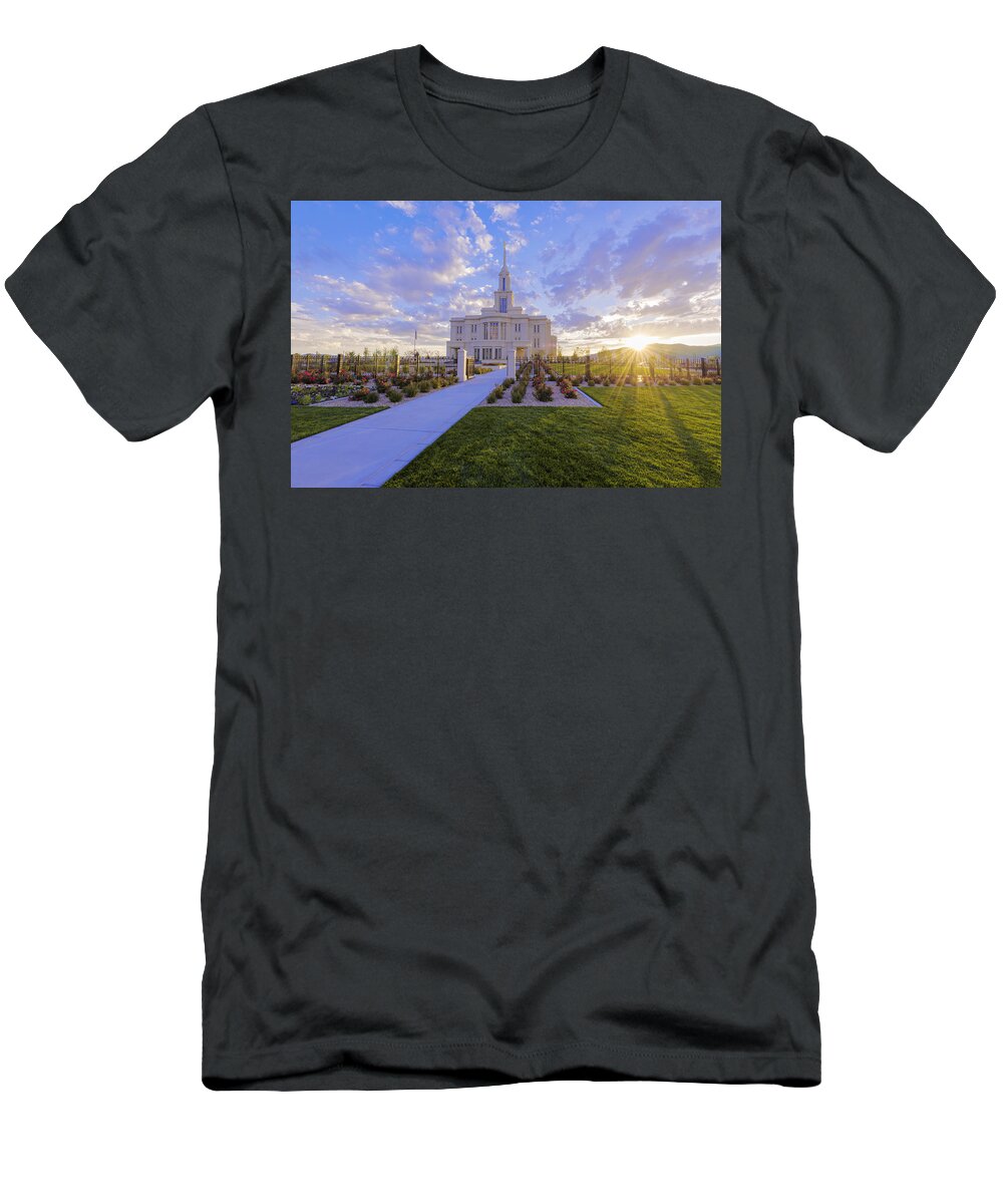 Payson T-Shirt featuring the photograph Payson Temple I by Chad Dutson