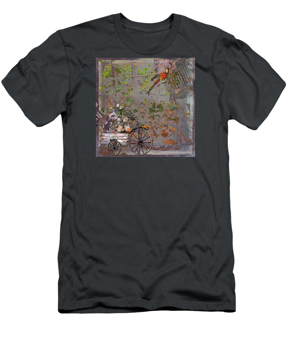 Wall T-Shirt featuring the digital art Peaceful place by Sue Masterson