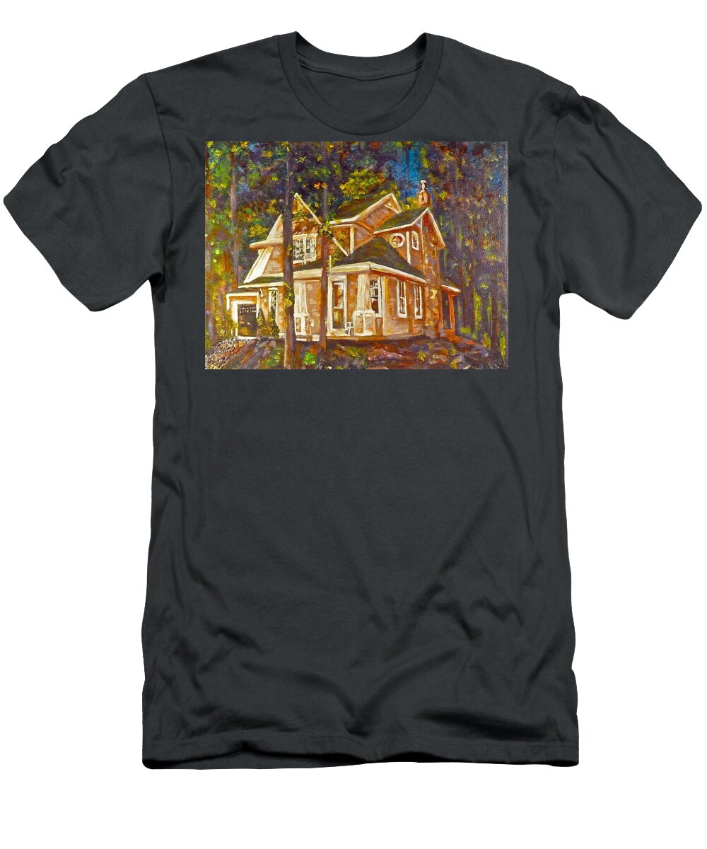 Architecture T-Shirt featuring the painting Peaceful Sanctuary by Claire Bull