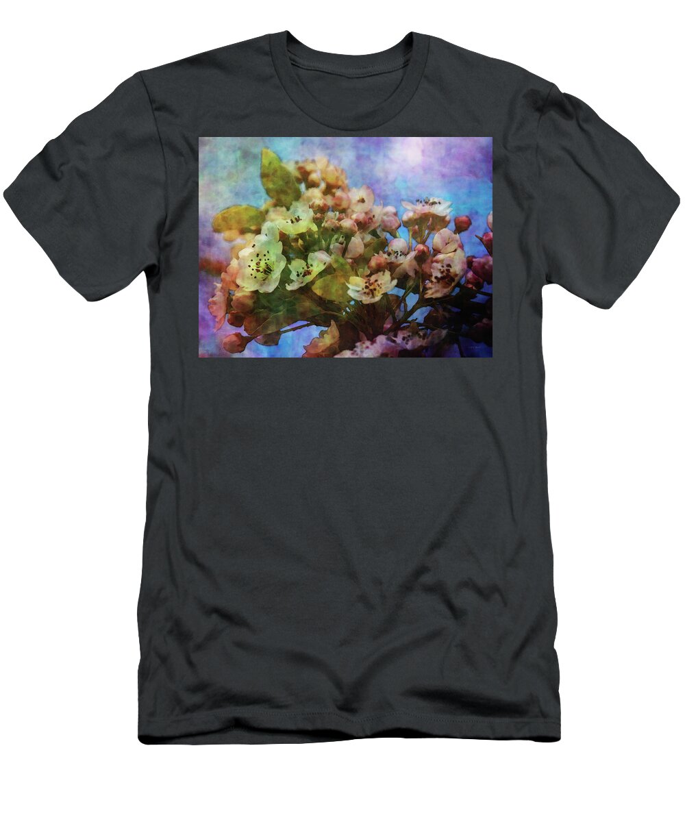 Impressionist T-Shirt featuring the photograph Pear Blossoms 8976 IDP_2 by Steven Ward