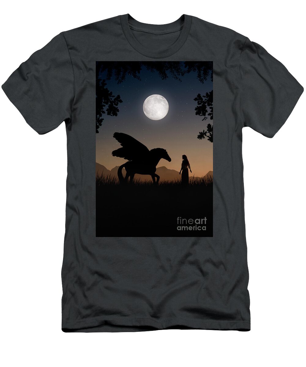 Clayton T-Shirt featuring the digital art Pegasus by Clayton Bastiani